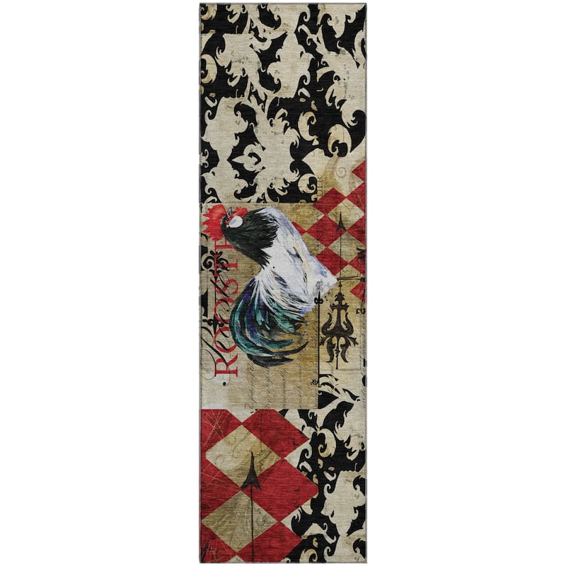 Premium Washable Super Soft Farmhouse Rooster Mayfield Rug