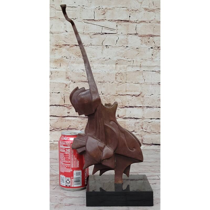 Hot Cast Home Office Window Decor Decoration Bronze Sculpture Guitar Player Dali