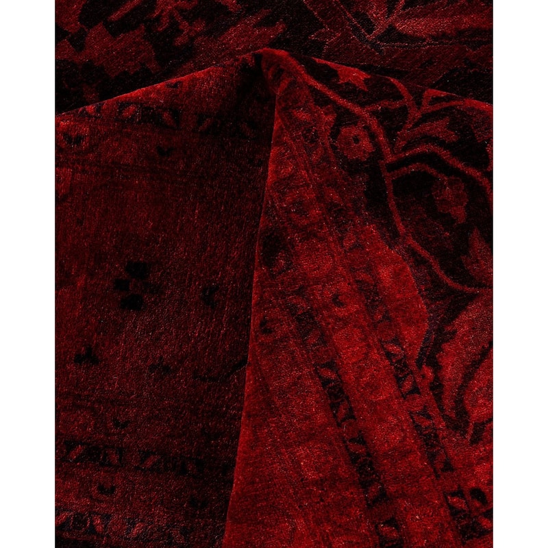 Contemporary Overdyed Wool Hand Knotted Area Rug - 10' 1" x 14' 0"