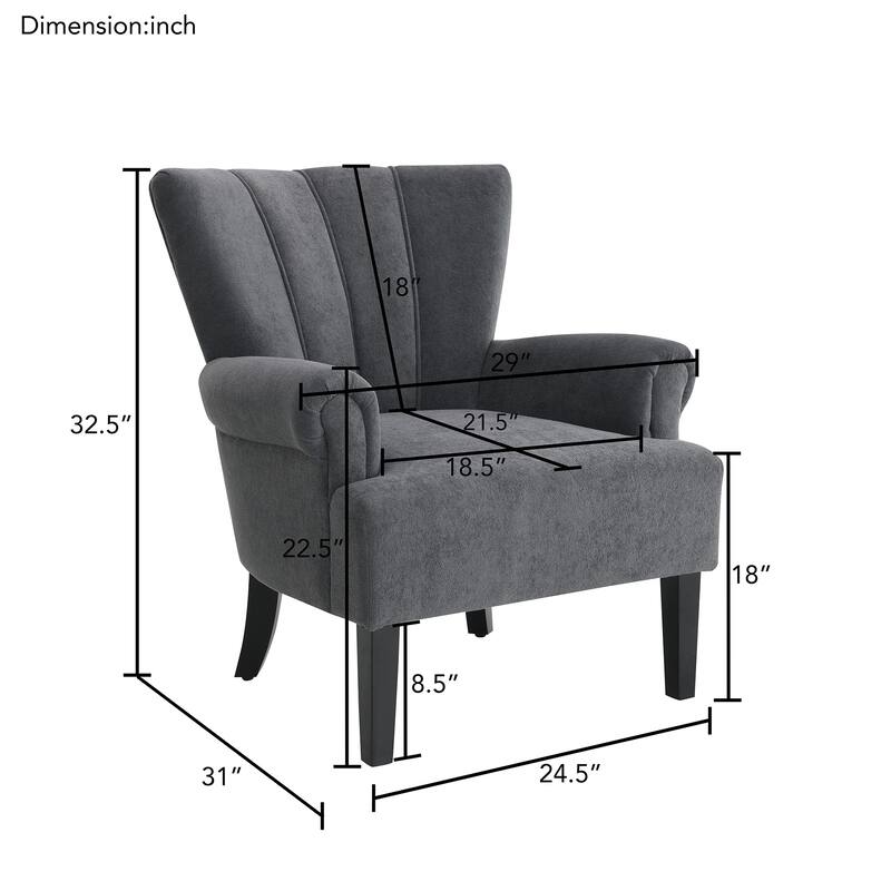 Modern Wingback Chairs, Armchair Club Chair, Accent chair Sofa Chair