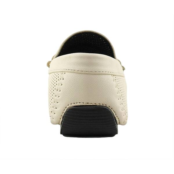vintage classic essential double tone leather sleek slip on moccasins