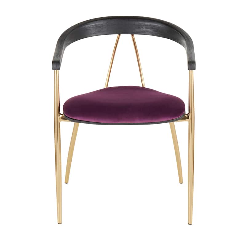 Silver Orchid Engl Velvet Upholstered Dining Chair (Set of 2) - N/A