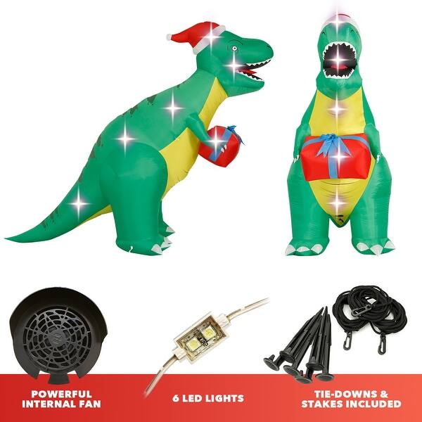 Shop Holidayana 8 Ft Inflatable Christmas T Rex Outdoor Decoration