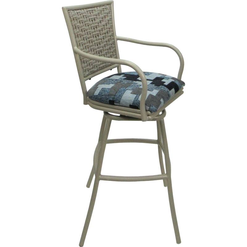 Set of 3 Outdoor Indoor Bar Stool Counter, Extra Tall - Erin with Arms
