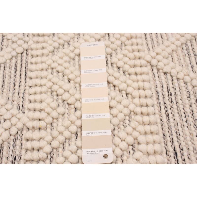 ECARPETGALLERY Braid weave Sienna Cream Wool Rug - 4'1 x 6'0