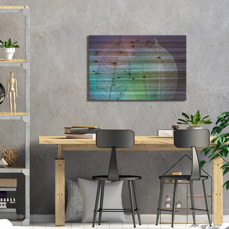 Prismatic leafs Print On Wood by Shihya Kowatari - Multi-Color