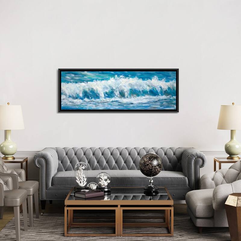 iCanvas "Big Ocean Waves" by Julie Derice Framed Canvas Print
