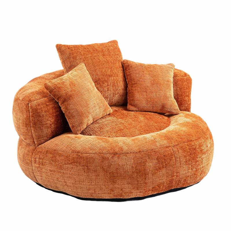 Durable Lazy Sofa Comfort Lounger, High Back Bean Bag Couch with 3 Pillows