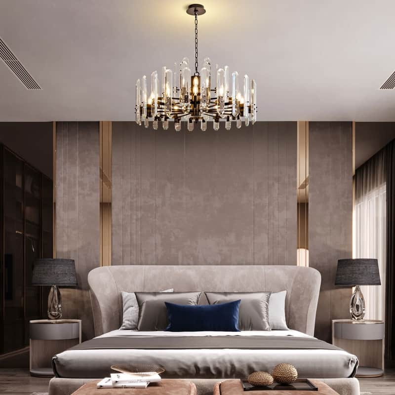 KAYLA 54in Modern Luxury Crystal Chandelier Lighting - LED Ceiling Light Fixture