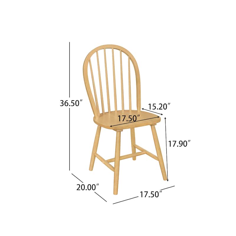 Declan Farmhouse High Back Spindle Dining Chairs (Set of 2) by Christopher Knight Home - 36"H