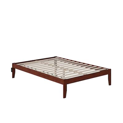 Full Bed with USB Charger - Simple Design, Strong Slat Kit, No Foundation Needed