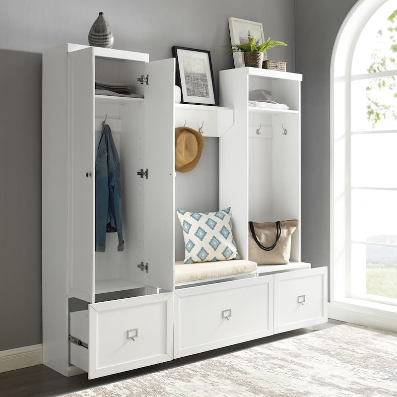 Crosley Harper 4Pc Entryway Set - 77"W x 16.5"D x 74"H