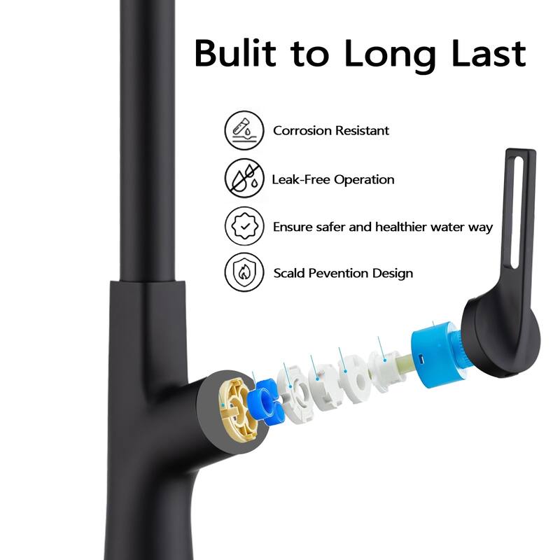 Topcraft Stainless Steel Pull Down Kitchen Faucet
