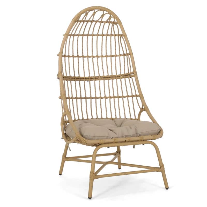 Modern Egg Chair – Contemporary Cocoon-Style Seating with Curved Design - 30.50 in. D x 26.75 in. W x 53.00 in. H