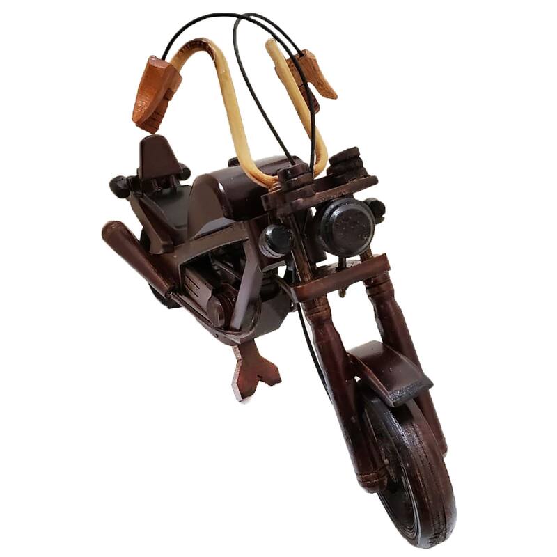 Hand Carved Wooden Motorcycle