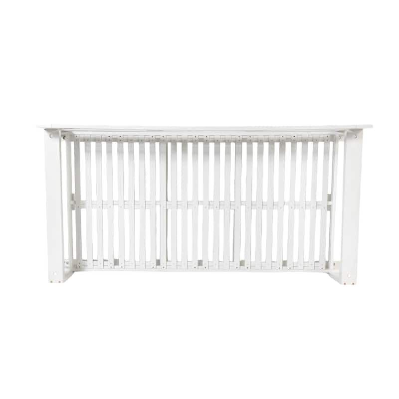 Patio Wooden Porch Swing Daybed Frame, Garden Swing Bench Chair with 4 Hanging Ropes (Cushions and pillows not included)