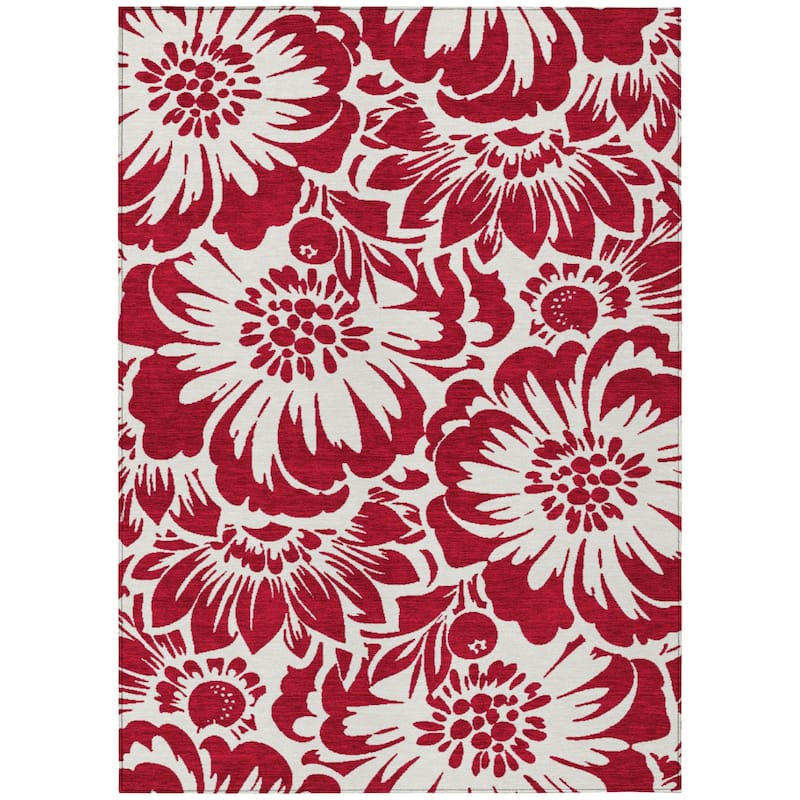 Taz Botanic Elegance Weather Resistant Blended Style Outdoor Rug