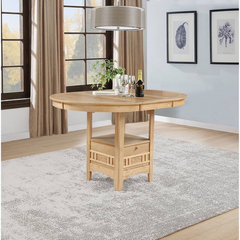 Coaster Furniture Lavon Oval Counter Height Table Brown - 42.00'' - 60.00'' x 42.00'' x 36.25''