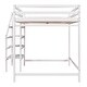 preview thumbnail 17 of 16, Full Size Loft Bed with Built-in Storage Staircase, Side Clothes Hangers and Safety Rail, Solid Wood Slats Support