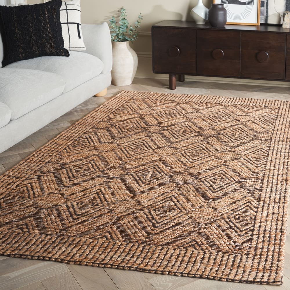 SAFAVIEH Flatweave Natural Katya Fiber Farmhouse Hemp Rug