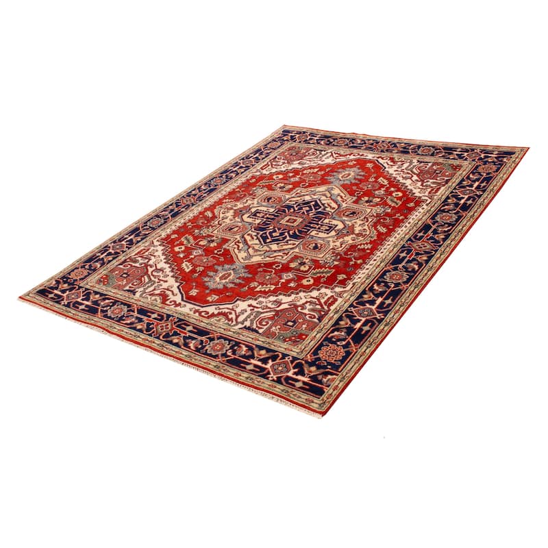 ECARPETGALLERY Hand-knotted Serapi Heritage Dark Copper Wool Rug - 7'9 x 10'2