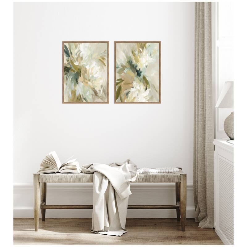Kate and Laurel Garden No. 1 & No. 2 2 Piece Framed Canvas Wall Art Set by Amy Lighthall
