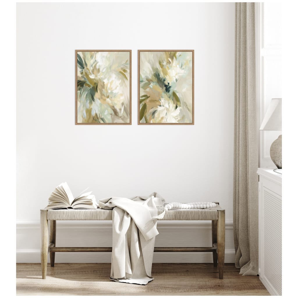 Kate and Laurel Garden No. 1 & No. 2 2 Piece Framed Canvas Wall Art Set by Amy Lighthall