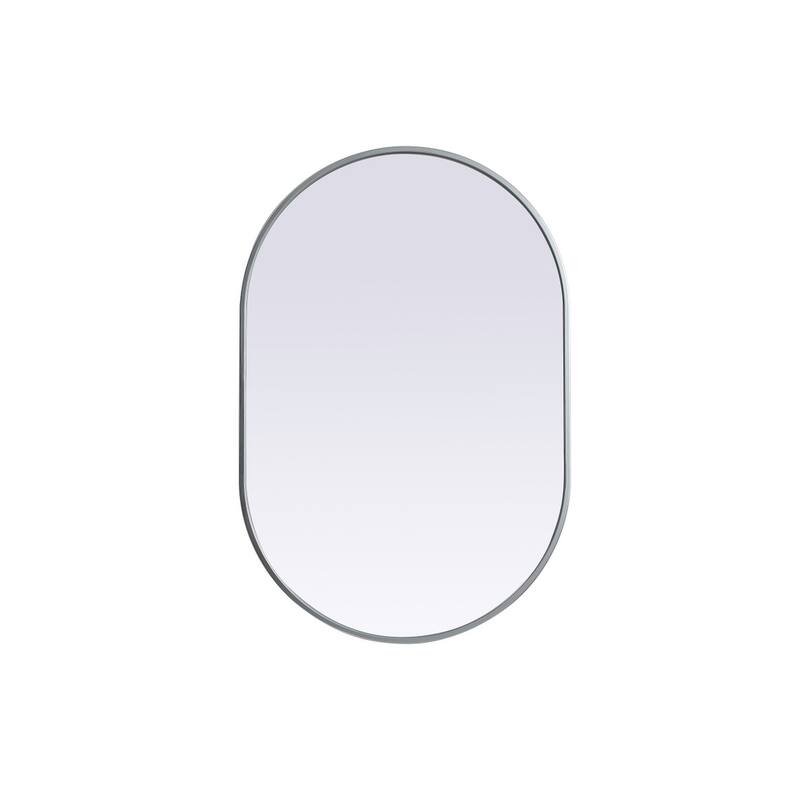Indigo Home Metal Frame Oval Mirror 24x36 Inch
