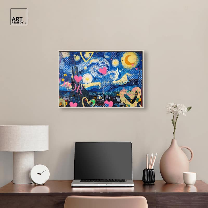 Starry Night Graffiti Canvas by Art Remedy