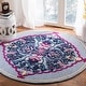 preview thumbnail 68 of 80, SAFAVIEH Handmade Bellagio Junie Medallion Wool Rug 3' Round - Blue/Multi - Round