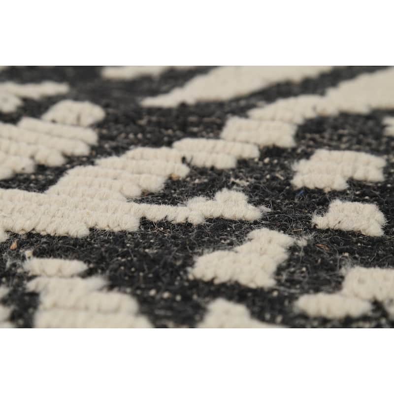 All-Over Abstract Moroccan Area Rug Handmade Wool Carpet - 9'1"x 12'0"