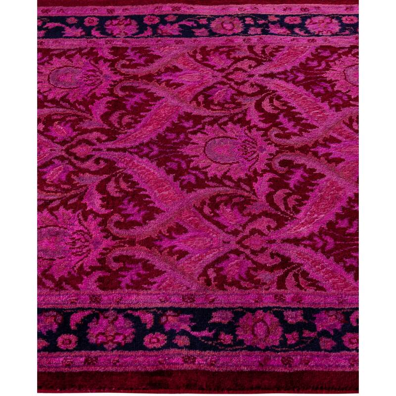 Overdyed One-of-a-Kind Hand-Knotted Area Rug - Pink - 2' 8" x 10' 1"