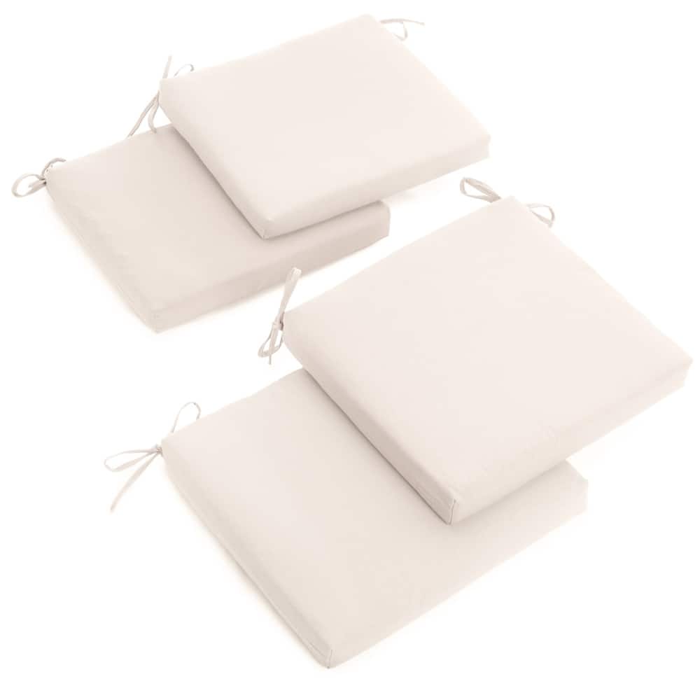 20-inch by 19-inch Twill Indoor Chair Cushion (Set of 1, 2, or 4) - 20 x 19