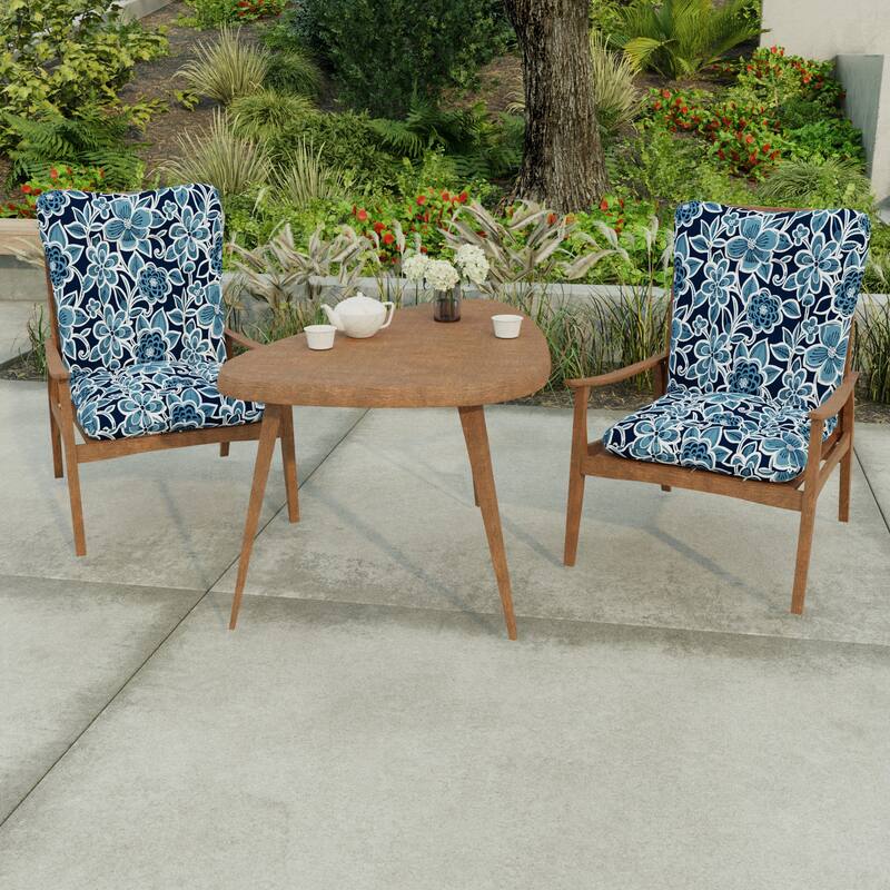 21" x 38" Outdoor Chair Cushion with Ties and Loop - 38'' L x 21'' W x 3.5'' H