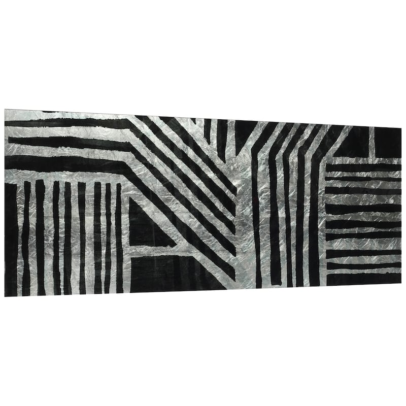 "Nokomis B" Reverse Printed Tempered Glass with Silver Leaf