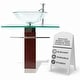 preview thumbnail 3 of 14, Bohemia Glass Pedestal Sink 23.6 Inch with Chrome Faucet and Towel Bar Renovators Supply