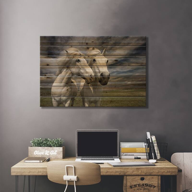 Inseparables Print On Wood by Bragi Ingibergsson - Multi-Color