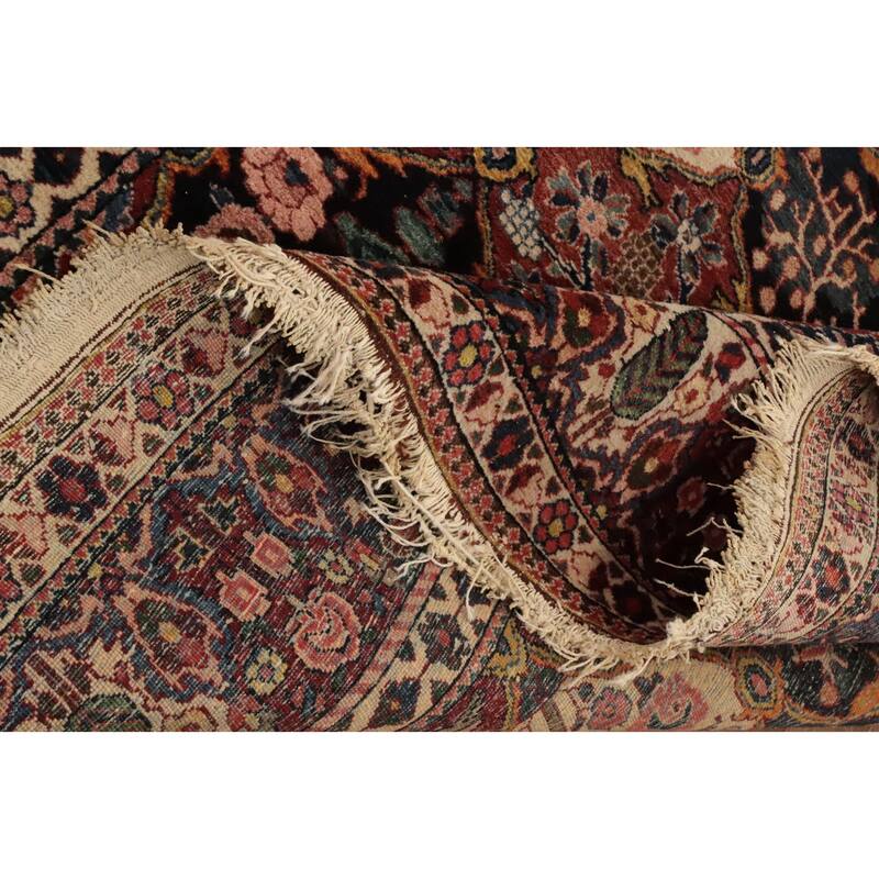Hand Knotted Oriental 100% Wool Carpet Traditional Floral Multi-Colored Bakhtiari Area Rug - 12' 7'' X 8' 7''