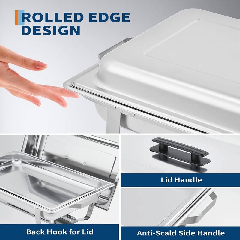 2-Pack Rectangular Chafing Dish - 2pcs