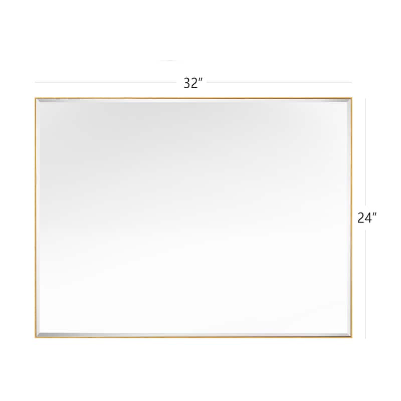 Rectangle Metal Framed Beveled Edge Bathroom Vanity Mirror