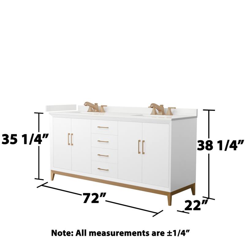 Wyndham Collection WCH818172D-QTZ-US3MXX Amici 72" Free Standing