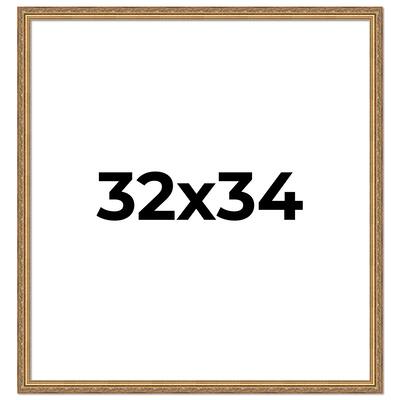 32x34 Frame Red Solid Wood Picture Frame Width 1.75 Inches | Interior Frame Depth 1 13/16 Inches