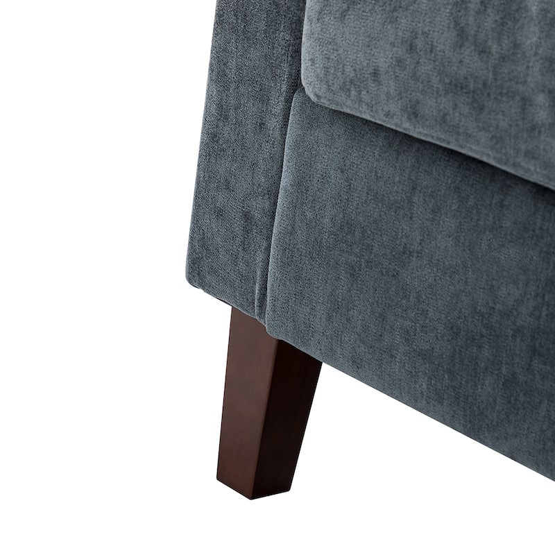 Ganymedes Upholstered Accent Club Chair with Wood Legs by HULALA HOME