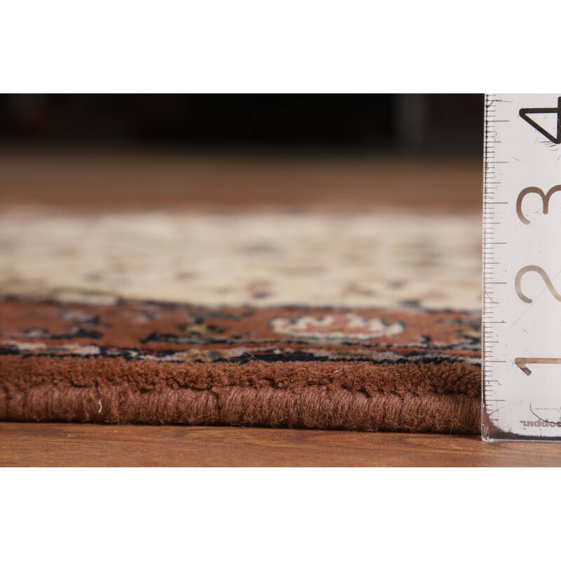 Hand Knotted Oriental 100% Wool Carpet Traditional Medallion Beige & Ivories Sarouk Area Rug - 5' 5'' X 2' 11''