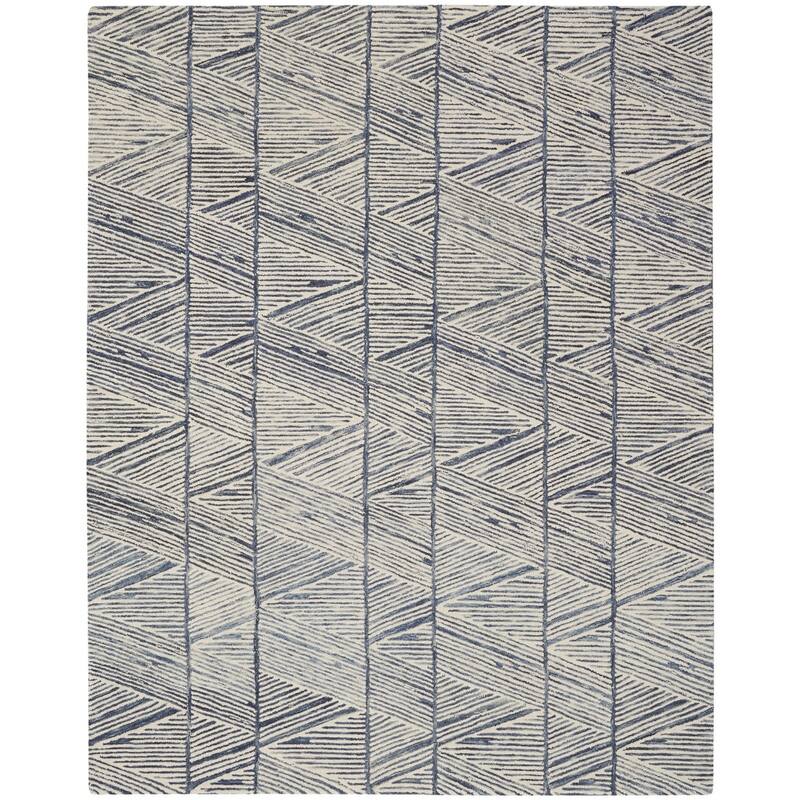 Fedug Geometric Abstract Modern Stain Resistant Soft Area Rug By HomeRoots - 138' X '99' X '0.6