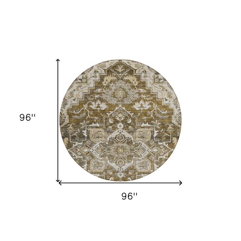 HomeRoots Oriental Traditional Rectangle Outdoor Rug