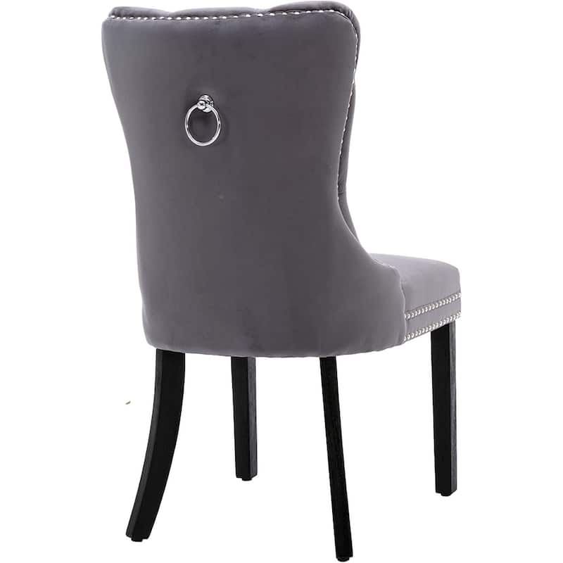 Velvet Dining Chairs Set of 2, Accent Diner Chairs Upholstered Fabric Living Room Chairs Side Chair Stylish Kitchen Chairs
