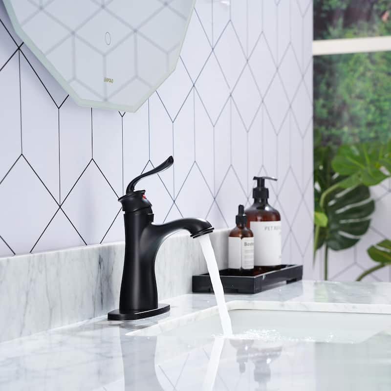 Single Handle Bathroom Faucet with Pop Up Drain