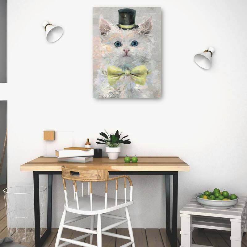 Top Hat Cats III By Studio Arts Canvas Art Print