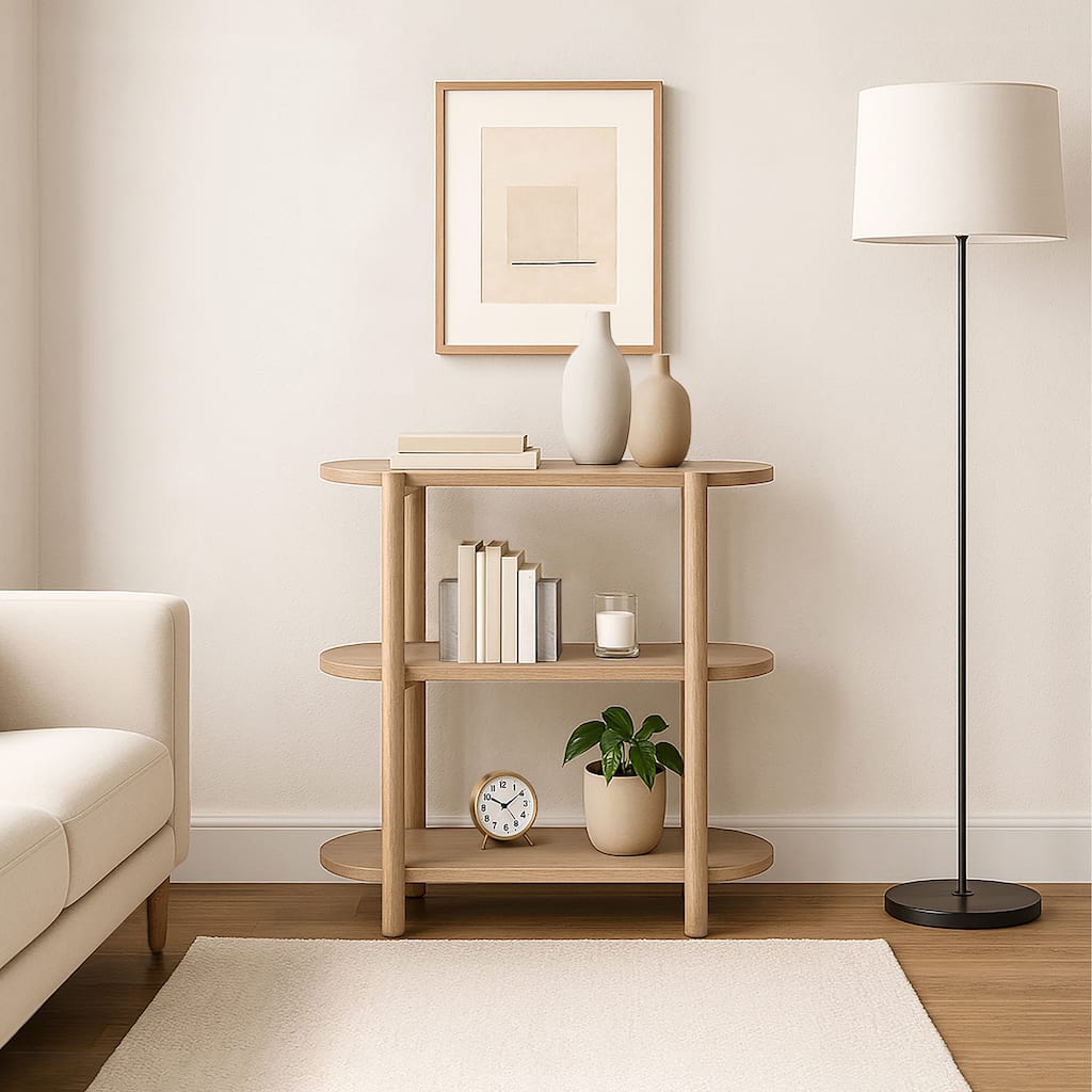 Bower Home 32" Modern Wood Bookcase - 32 W x 15 D x 32 H"